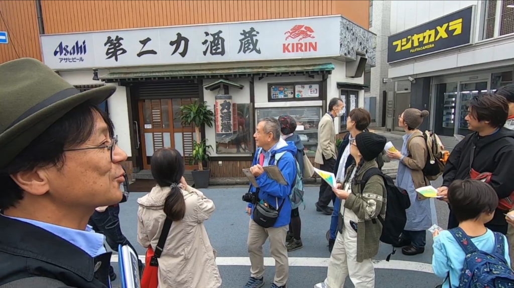 In front of Daini Chikara sake shop