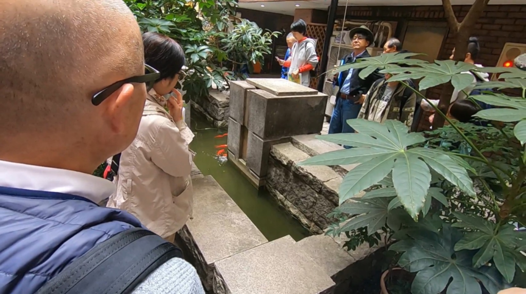 A small pond inside Lions Plaza Nakano
